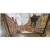 Image 2 : VILLAGE SCENE OIL PAINTING FIRE SCREEN ON STANDS