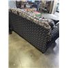 Image 3 : BLACK AND SILVER DECORATIVE ROLLED ARM SOFA