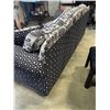Image 4 : BLACK AND SILVER DECORATIVE ROLLED ARM SOFA
