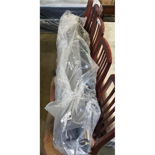 AS NEW DOUGLAS FABRIC QUEENSIZE BEDFRAME