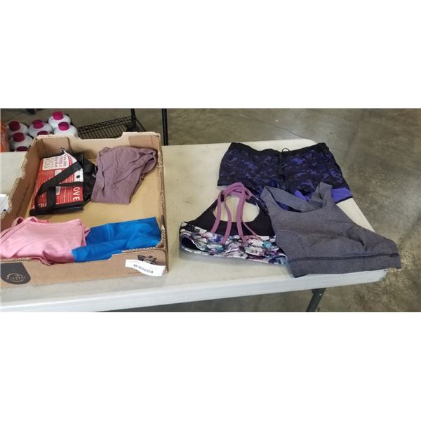 2 PAIRS WOMANS PANTS, 3 WOMANS TOP AND A PAIR OF SHORTS