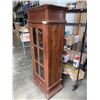 Image 3 : VINTAGE GLASS FRONT LOCKING BOOK CASE W/ BOTTOM DRAWER AND KEY