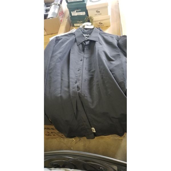 10 NEW MENS BLACK SIZE XL DRESS SHIRTS