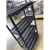 Image 3 : BLACK PLASTIC 4 TIER SHELF UNIT