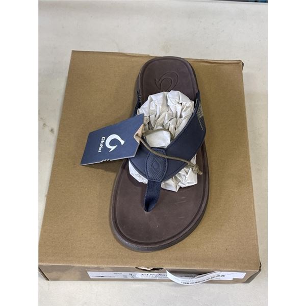 NEW OLUKAI TUAHINE TRENCH BLUE / DK WOOD SIZE MENS 9