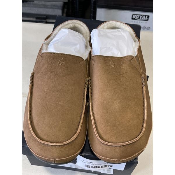 NEW OLUKAI MOLOA SLIPPER KONA COFFEE / KONA COFFEE  SIZE MENS 12