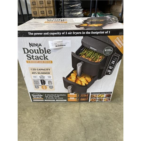 NINJA DOUBLESTACK 2 BASKET AIR FRYER - TESTED WORKING, RETAIL $249