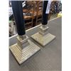 Image 5 : PAIR OF GREYSON GREYHOUND WATER PITCHERS AND 2 DECORATIVE CANDLE STANDS