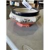 Image 2 : ANTIQUE ROSEVILLE LARGE HANDLED BOWL AND GRIMWADES SILVER RIMMED BOWL