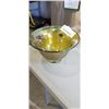 Image 2 : HEAVY ART GLASS BOWL , HAND PAINTED VSES, SOME DAMAGE AND GLASS BOWL