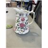 Image 2 : ANTIQUE BAKELITE VANITY SET AND OLD FOLEY PITCHER
