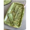 Image 9 : ANTIQUE BAKELITE VANITY SET AND OLD FOLEY PITCHER