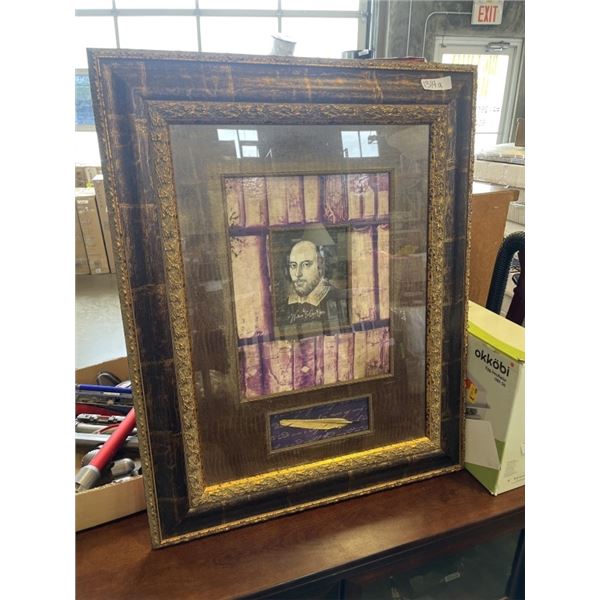 REN-WIL INC 22" X 29" SHAKESPEAR DECORATIVE FRAMED ART, RETAIL $517