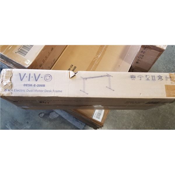 VIVO BLACK ELECTRIC DUAL MOTOR DESK FRAME