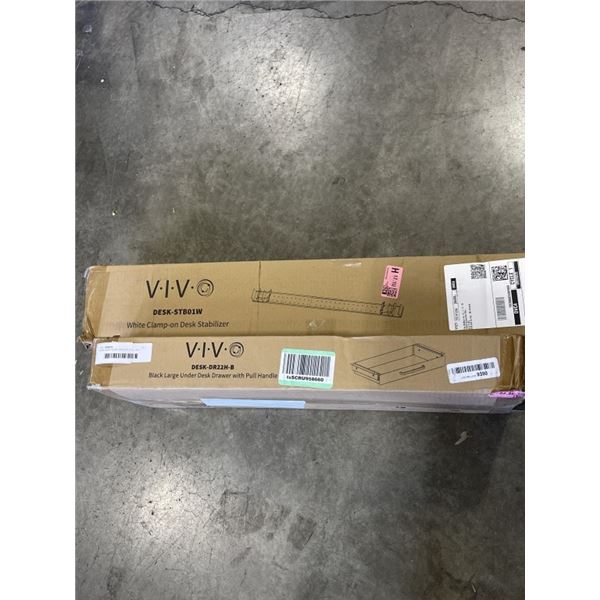 VIVOI UNDER DESK DRAWER PULL OUT WITH HANDLE AND CLAMP ON DESK STABILIZER