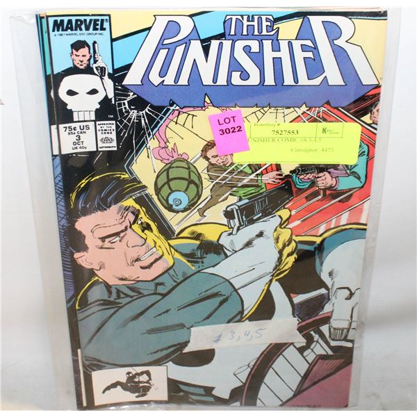 THE PUNISHER COMIC #S 3,4,5