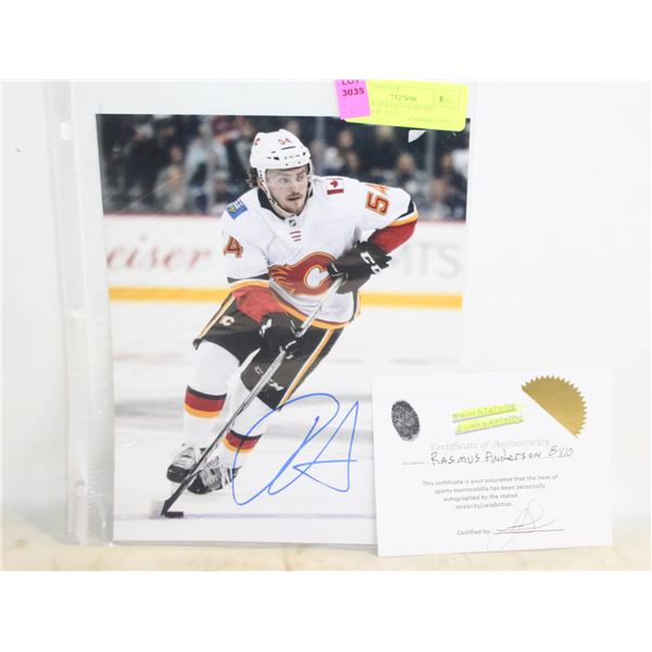 RASMUS ANDERSON SIGNED PICTURE 8" X 10"