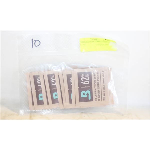 10 PACK BOVEDA TERPENE SHIELD 62% RH,