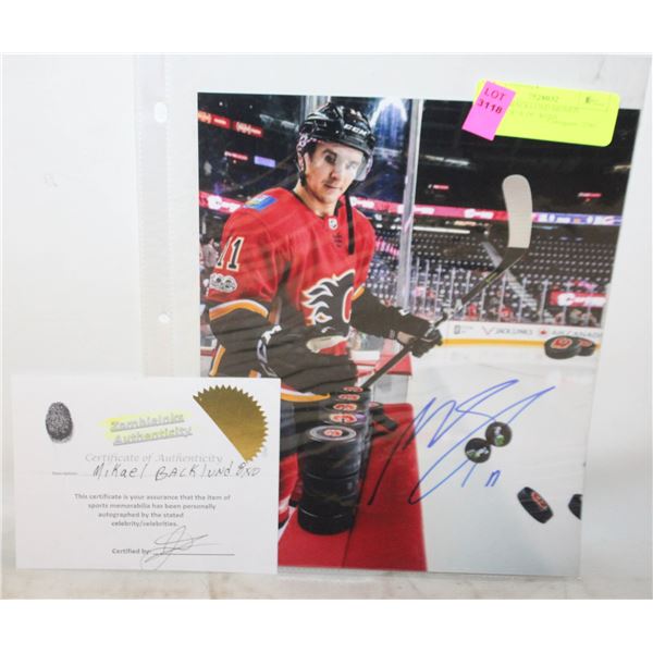 MIKAEL BACKLUND SIGNED PICTURE 8" X 10" WITH