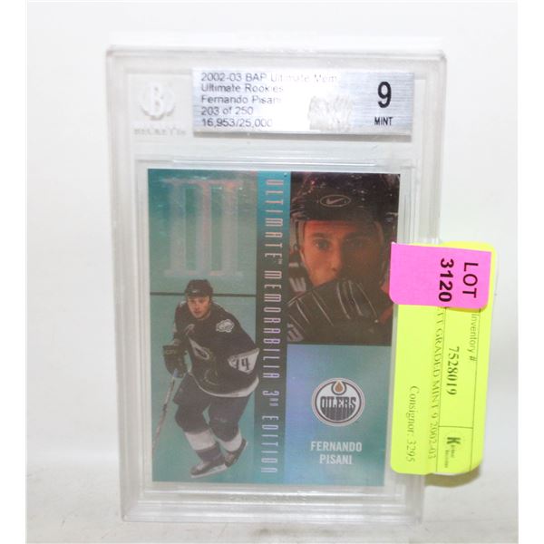 BECKETT GRADED MINT 9 2002-03 BAP