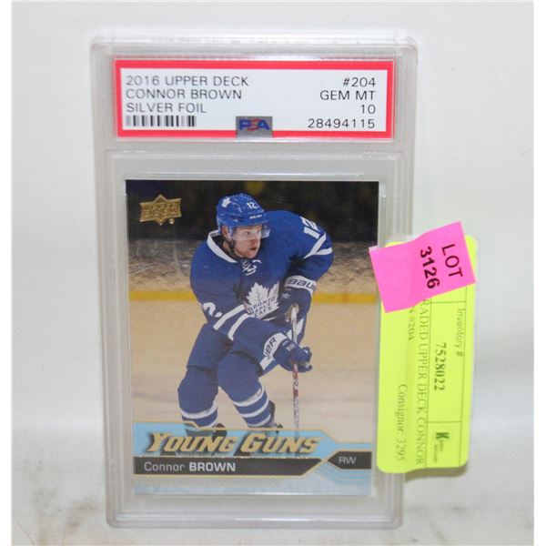 PSA GRADED UPPER DECK CONNOR BROWN #204