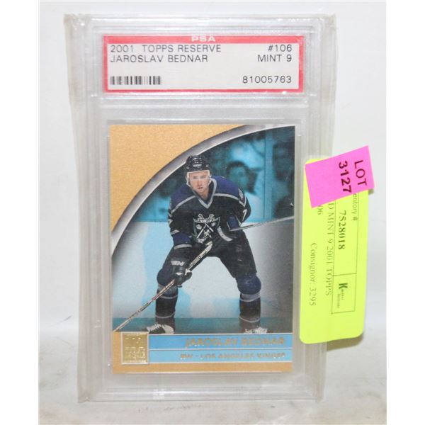 PSA GRADED MINT 9 2001 TOPPS RESERVE #106
