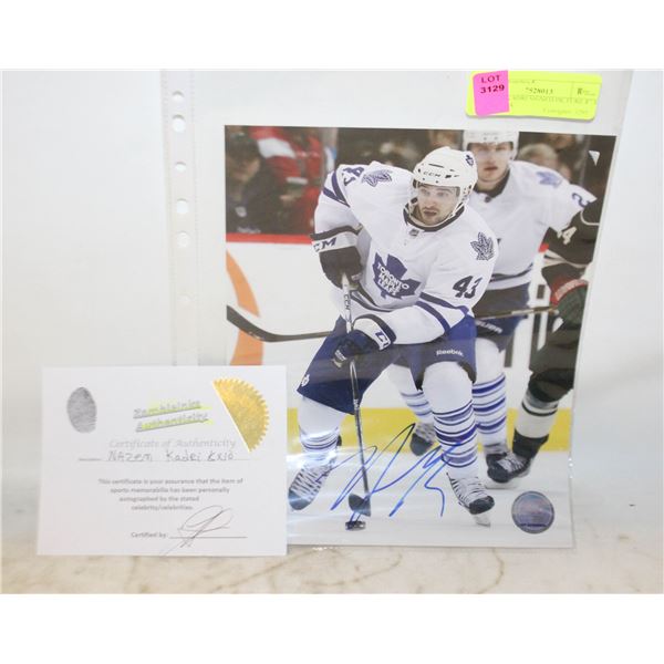 NAZEM KADRI SIGNED PICTURE 8" X 10" W/COA