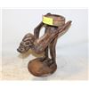 Image 1 : HAND CARVED WOODEN TIKI ASHTRAY STATUE