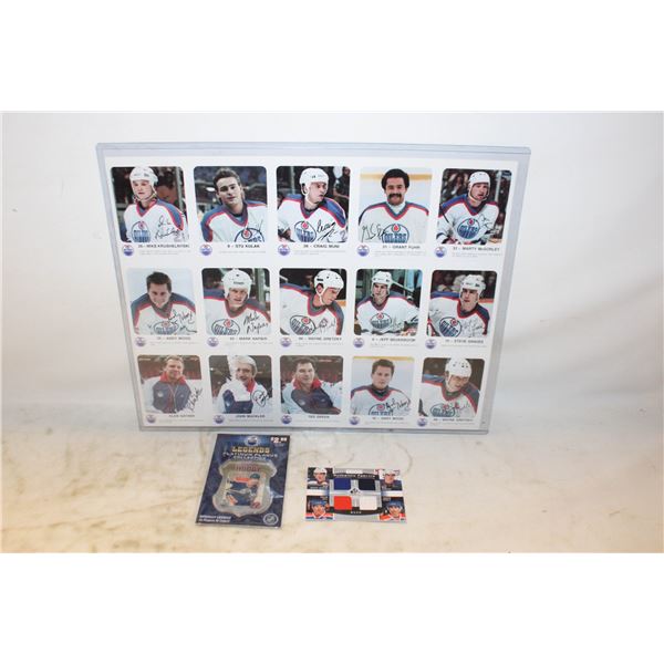 UNCUT VINTAGE SHEET OF EDMONTON OILERS
