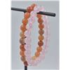 Image 1 : #46- NATURAL ORANGE  AVENTURINE & PINK ROSE QUARTZ