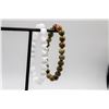 Image 1 : #53- NATURAL SELENITE & UNAKITE BEAD BRACELET