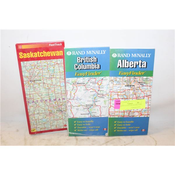 PLASTIC COATED AB/CB/SASK MAPS