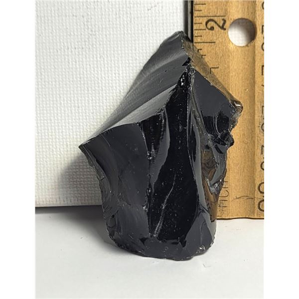 13)  NATURAL BLACK OBSIDIAN 38.1 GRAM