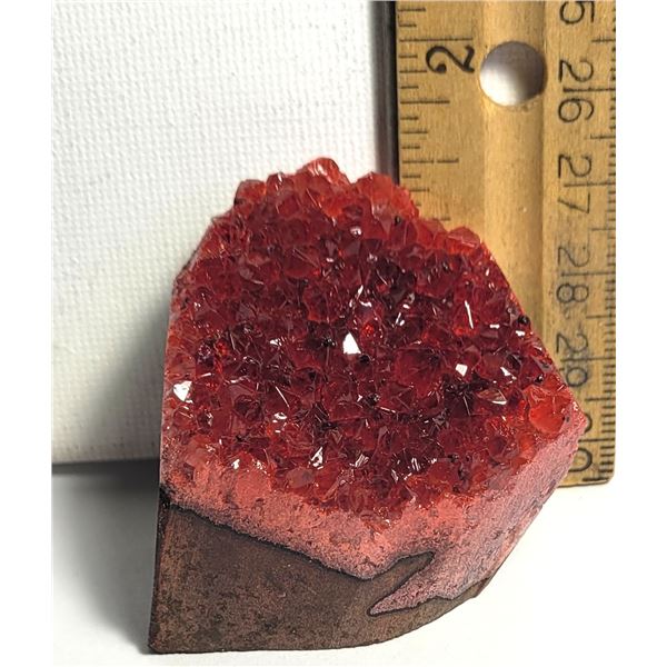 7)  NATURAL 66.6 GRAM RED CRYSTAL