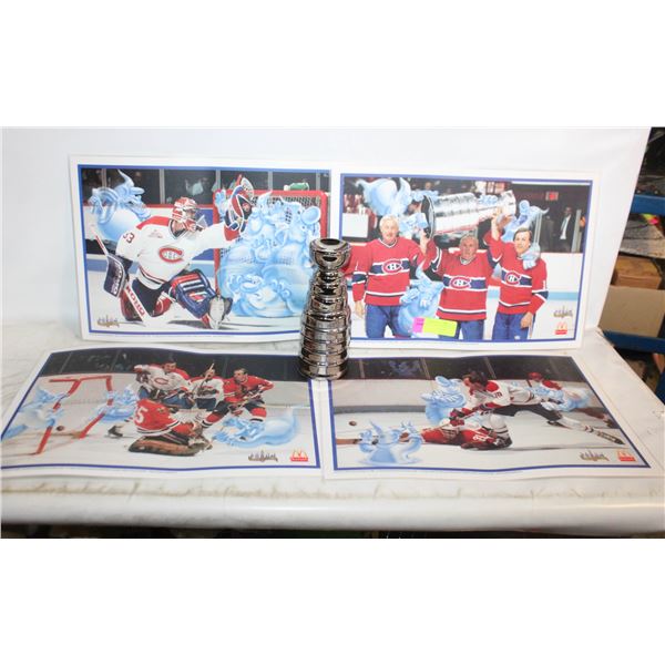 4 VINTAGE GUY LAFLEUR, ROCKET RICHARD,