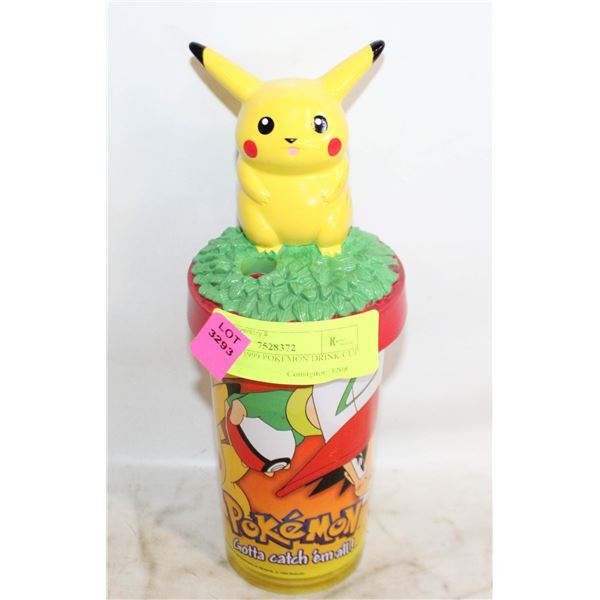 VINTAGE 1999 POKEMON DRINK CUP