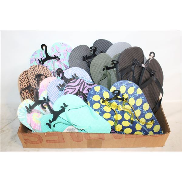 10 PAIR FLIP FLOP SANDALS LADIES AND KIDS SIZES UP