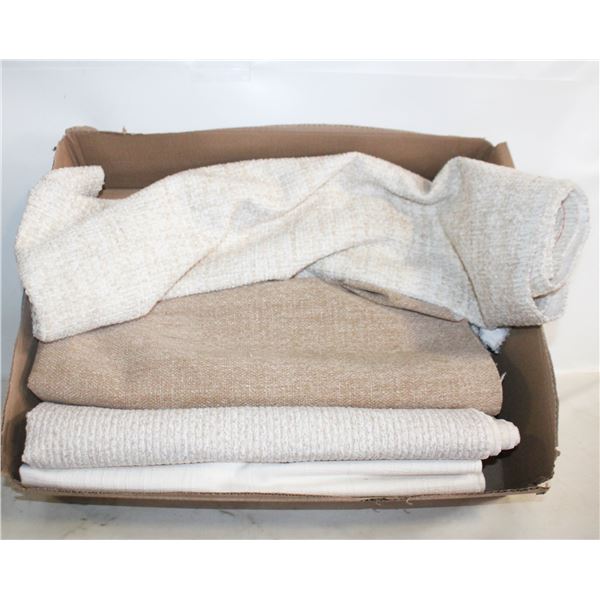 BOX OF FABRIC MATERIAL