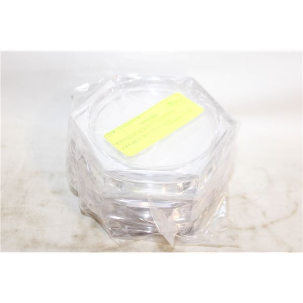 VINTAGE ACRYLIC COASTER FRAMES- SET OF 3- NEW