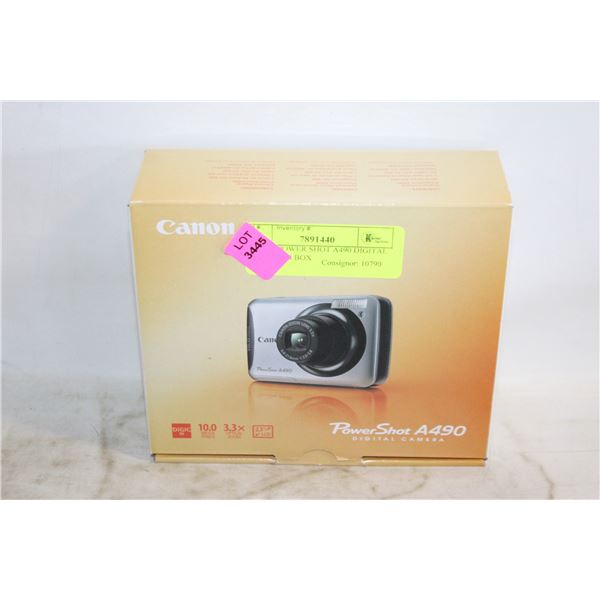 CANON POWER SHOT A490 DIGITAL CAMERA IN BOX