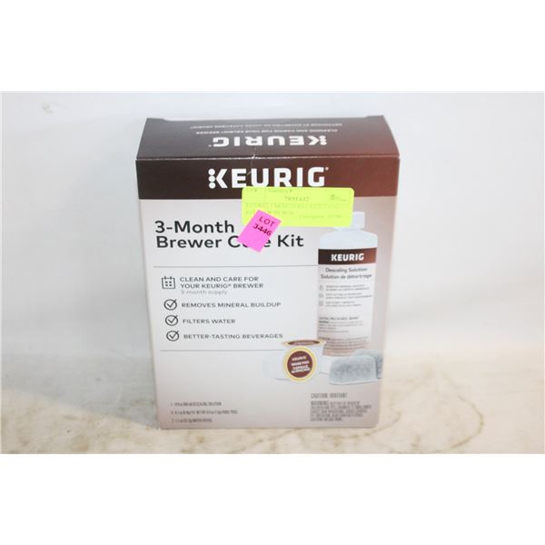 KEURIG 3 MONTH BREWER CARE KIT- NEW IN BOX