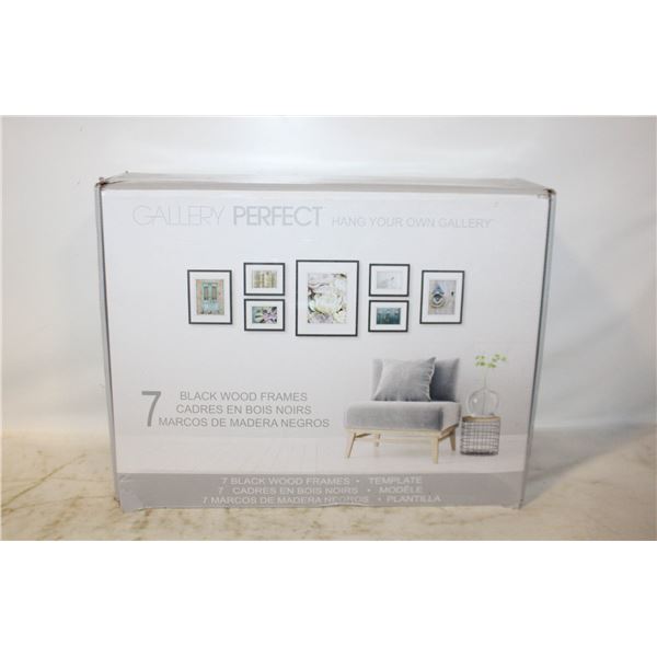 NEW IN BOX 7PC BLACK FRAME PICTURE GALLERY