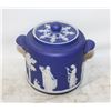 Image 1 : VINTAGE WEDGWOOD JASPERWARE BISCUIT JAR W/LID