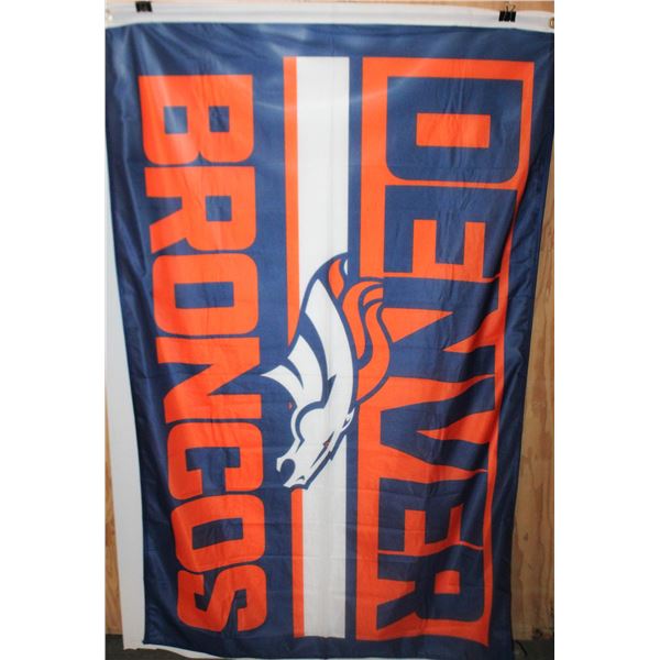 DENVER BRONCOS LOGO FLAG 5X3 NEW