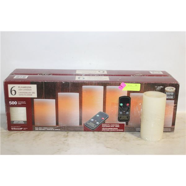 LED FLAMELESS CANDLES- LOT OF 11 ASSORTED