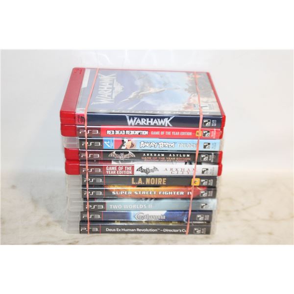 PS3 GAMES LOT OF 10