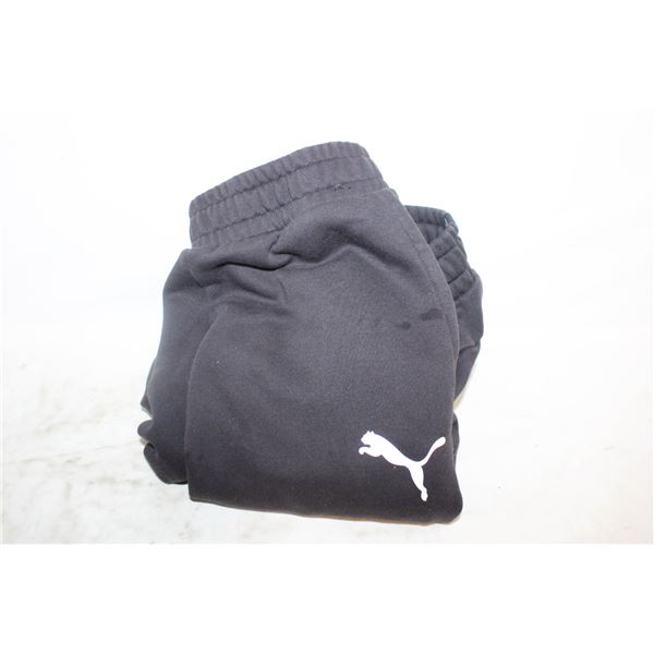 PUMA FLEECE JOGGERS BLACK SIZE LARGE