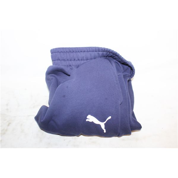 PUMA FLEECE JOGGERS NAVY BLUE SIZE LARGE