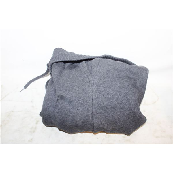 PUMA FLEECE JOGGERS WITH DRAWSTRING GREY SZ LARGE