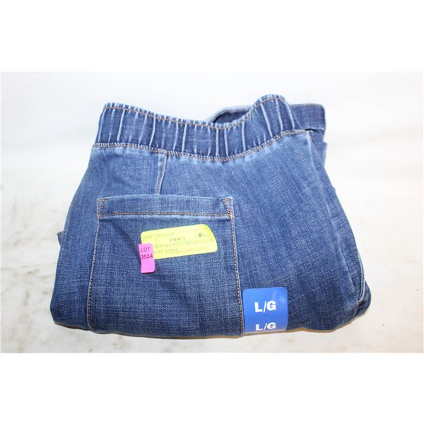 NEW BUFFALO PULL ON PANTS JEAN BLUE SIZE LARGE